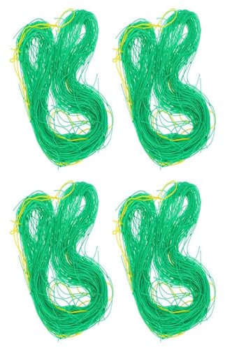 Yitekrg Robustes Garten-Spaliernetz aus Polyester, Pflanzen-Kletternetz, Garten-Spaliernetz, Gurken-, Wein-, Obst- und Gemüsepflanzen-Spaliernetz, 9 Stränge, 2,9 Fuß X 5,9 Fuß(1,8 x 2,7 m, 4 Stück)