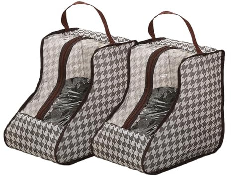 2 Stück Stiefeltasche für Kurze Reitstiefel, Tragbare staubdichte SchuhtascheLange Stiefel Aufbewahrungstaschen Wasserdichter Reißverschluss-Stiefel-Organizer für die Reise (Kurz + Kurz)