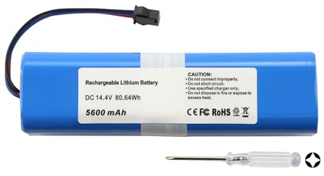 K KYUER Staubsauger Akku Kompatibel mit Laresar L6 Pro VIOMI S9 Ultenic T10 Robotic Vacuum Cleaner with Tools 5600mAh 14.4V