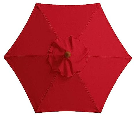 Auvent de rechange pour parasol de terrasse, marché, table de jardin, avec 6 bras