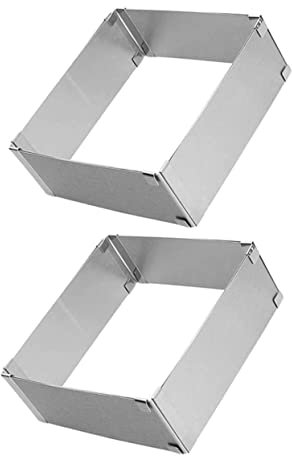 Molde para Pasteles de Mousse Ajustable de Acero Inoxidable, 2 Piezas