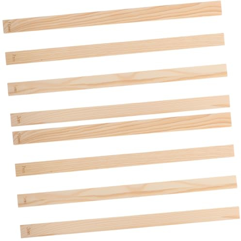 STOBOK 8Pcs Pottery Thickness Measurement Set Wooden Clay Mudboard Guide Strips for Precision Rolling Cutting Versatile Pottery Tool for Craftsmen Hobbyists Wood Design