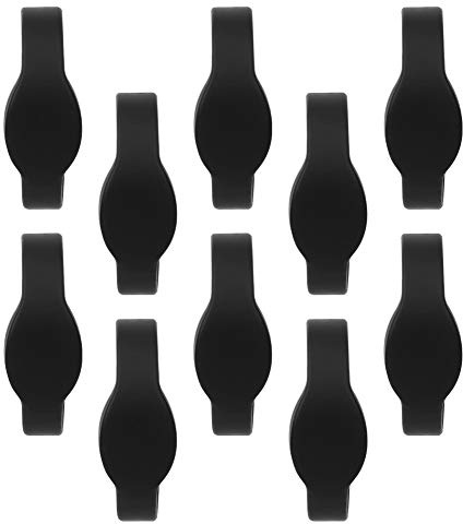 10-Pack Black Silicone Wristband, 13.56MHz IC Access Control Bracelet, Water Resistant for Swimming Pool, Sauna, Gym