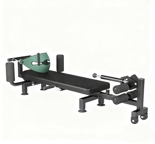 ZGGJZKV Home Lumbar Traction Table, Portable Massage Cervical & Lumbar Stretcher Bed, Full Body Traction Bed for Tension Relief and Back Decompression (Black)