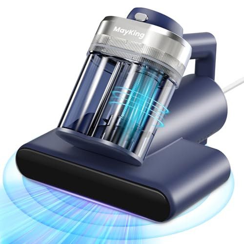 Mattress Vacuum Bed Vacuum Cleaner with 253.7nm UV-C Light, Hyper Helix Motor with 16kPa Strong Suction, 33000 Rpm/Min Tapping, HEPA Filter, Anion & Aroma Design Dust Mite Vacuum for Bed and Sofa