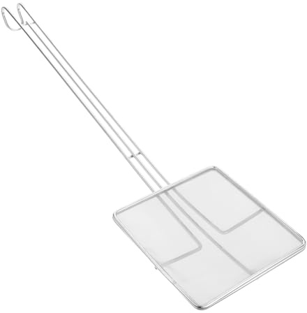 LIFKOME Espumadera De Cocina Cuadrada Acero Inoxidable Malla Fina Multifuncional Para Freír Pollo y Patatas Fritas Utensilios De Cocina Colador De Aceite Filtro De Residuos