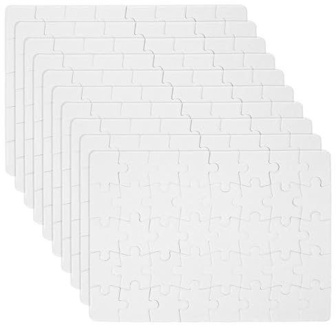 10 x Blanko Puzzle 20×15 cm – DIY Puzzle Selbst Gestalten für Kinder und Erwachsene, Ideal zum Kindergeburtstag Basteln, Kreatives Personalisiertes PuzzleGeschenk für Familie & Freunde