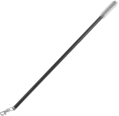 BIUDECO Barra de Aluminio para 60cm Cortinas en Tiro Aleación de Negra | Diseño Manual de Empuje y Tracción, Mango Hebilla, Uso Sencillo y Agarre Cómodo