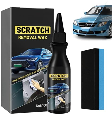 UIEXAY Polish Auto Rimuovi Graffi, Deep Rimuovi Graffi Auto, 100ml Cera Pulitore Auto Professionale, Scratch Remover for Vehicles with Wipe Sponge, Lucida Carrozzeria Auto per Auto Moto