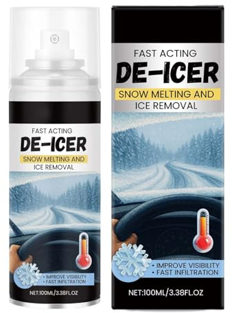 Sbrinatore per Parabrezza Auto – 100 ml Soluzione a Lunga Durata per sciogliere la Neve | per Parabrezza Auto | per Il delle finestre in Inverno Anche per Frigorifero congelatore Esterno