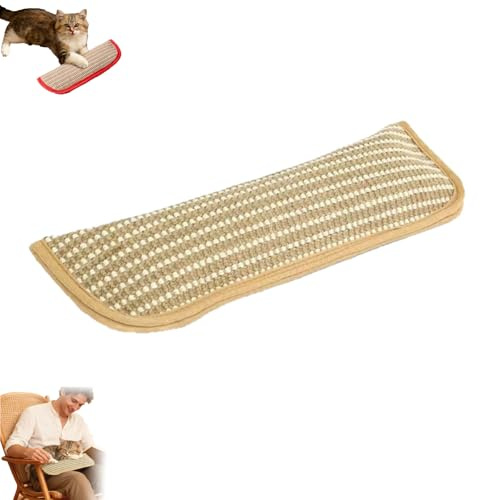 Oreiller à herbe à chat pour chat, coussin griffoir en sisal résistant à l'usure et ne perd pas ses poils, jouet interactif pour réduire l'anxiété (jaune, taille M)