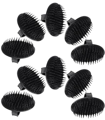 GLEAVI 10 Stück-pack Kunststoff Kopfhautbürsten mit Peeling Funktion für Haartypen Geeignet zur Kopfhautpflege und Dusche Massagebürsten für Männer und Kinder