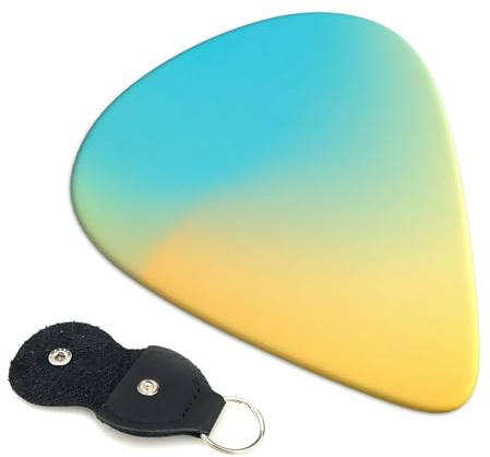 6 personalisierte Gitarren Plektrum mit Foto, Text und Logo – Individuelles Plektrum-Set für E-Gitarre, Bass und Ukulele