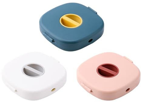 Healeved Organizzatore di Cavi USB Rotante 3 Pezzi Design Compatto in Abs la Gestione e Conservazione Cavi Dati per Casa e Soggiorno