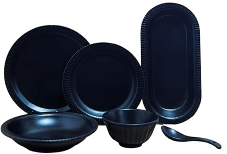 Hangsu Of 6 Miniature Alloy Dishware Set for Dollhouses Decors and Role Play Game with Smooth Surfaces Model House