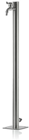 Zelsius Edelstahl Wasserzapfsäule Wellington | 95 cm | Wassersäule Garten Zapfsäule | Wasserzapfsäule Edelstahl, Edelstahlsäule, Wasserzapfsäule Garten, Zapfstelle Garten, Außenzapfstelle