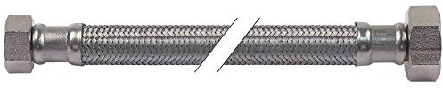 Flexschlauch Anschluss 1/2'-3/4' Arbeitsdruck 10bar DVGW geprüft gerade-gerade Länge 1500mm CNS-Umflechtung DN12 Platzdruck 95bar