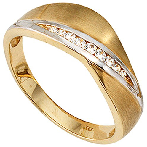 Jobo Damen-Ring aus 8 Karat 333 Gold mit Zirkonia Größe 60