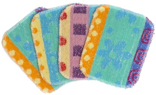 Reusable Dish Scrubbers (4 Pack) – Odor-Free Sponge Alternative, Non-Scratch Kitchen Scrubber for Dishes, Pots & Pans – Long-Lasting, Eco-Friendly Cleaning Pads