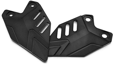 Heinmo Motorrad Fersenplatte Schutz Fußpedale Auflagen Fußstütze Für Z650 Ninja650 2018 2019 2020 2021 2022 2023 2024 2025 (Black)
