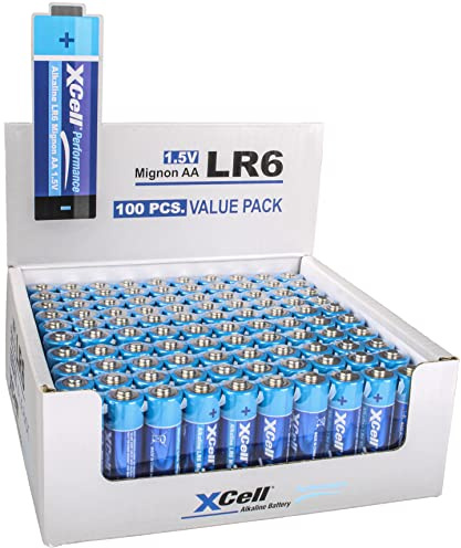 Xcell Lot de 100 Piles alcalines 1,5 V Mignon