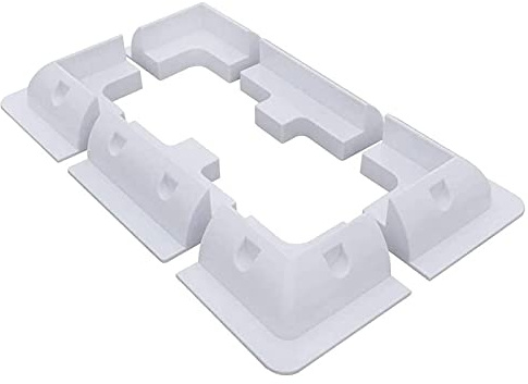 VIVLLEN Soportes de montaje de panel solar ABS Kit de 6 piezas, sin taladro, ampliamente utilizado en techos de RV, caravanas, vehículos, furgonetas, garajes, cobertizos, cubierta de barcos (blanco)