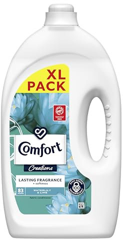 Comfort Creations Waterlily & Lime Fabric Conditioner with Stay Fresh technology for 100 days of freshness + fragrance* 83 washes (2.49 L)