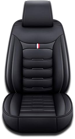 Autositzbezüge für Smart Fortwo Forfour 453 451 450 2000-2023, Custom 5 Sitze Leder Sitzbezüge Auto Seat Cover Sets Sitzbezug, Auto Innenraum Zubehör,Black