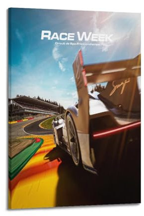 KYTIN Poster décoratif France Race Week Circuit de Spa-Francorchamps 60 x 90 cm