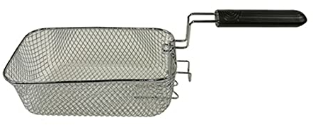 Cucchiaio schiumarola quadrato in acciaio inossidabile per frittura - Perfetto per filtrare patatine fritte e pasta - Manico comodo - Utensile cucina per cibi fritti