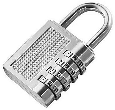 ARA CHOICE Combination Number Locks 4 Digit Padlock Locker Lock Home Office Travel Luggage Padlocks with Code Outdoor Heavy Duty Weatherproof for School Gym Cabinet Garage Gate Shed (Grey)