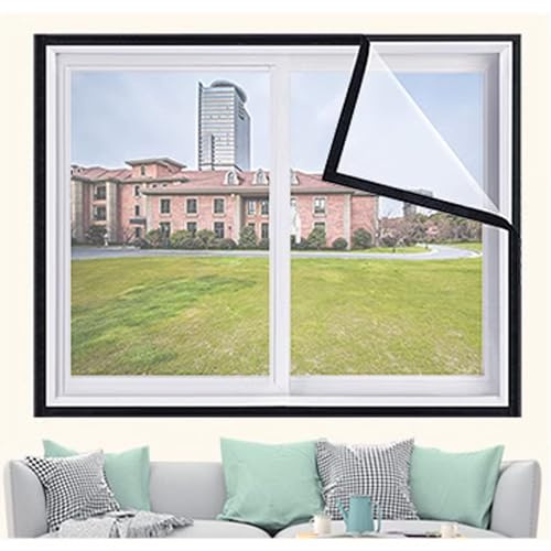Winter Window Insulation Film Kits,Transparent Insulating Foil,Secondary Glazing Kit,Thermal Window Film,Window Cold Blocker to Reduce Heating Costs,Customizable (26x51)