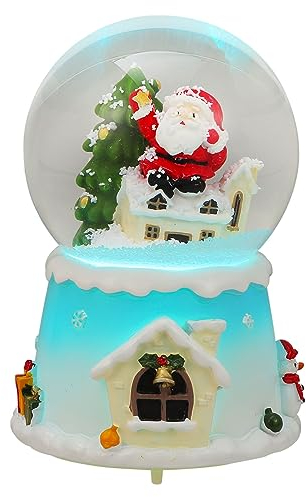 NOLITOY 1stück Weihnachtsmusikalische Kristallkugel Dekorative Schneekugel Mit Solidem Sockel Für Tischdekoration Xmas Atmosphärenbeleuchtung Und Geschenkidee Für Familie Und