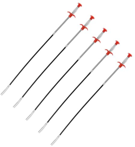 Ieron 5 PCS Pinza ad Artiglio, Pinza Flessibile e Potente da 60 cm, Dispositivo per Escavatore per fognature con Pinza, Dispositivo per Escavatore per Capelli di immondizia Curvo a Quattro Artigli