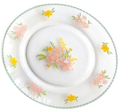 KICHOUSE Assiette En Verre Pour Salade Dessert Service Rangement Décoration Dintérieur Événement