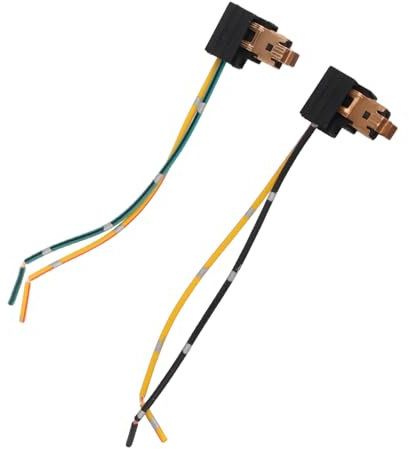 2-teiliger Auto-Scheinwerfer-Sockel-Adapter für H1-Glühbirne mit vorverdrahtetem Anschluss Upgrade Kabelbaum für LED Halogen Glühlampen Halogenlampen Anschluss