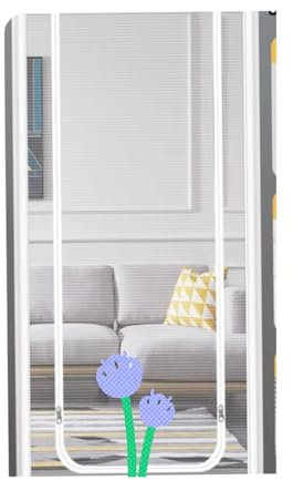 CRCRC Zanzariera for Gatti, zanzariera for Gatti con Cerniera, Tende a Rete Resistenti a Prova di Animali Domestici for Soggiorno, Camera da Letto, Porte della Cucina/Patio(White,70x200cm)