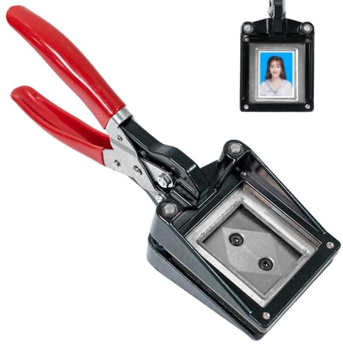 Cortador de fotos para pasaporte, 35 x 45 mm, herramienta de troquelado de papel manual | Se adapta a Schengen Visa de 35 x 45 mm / 1.38x1.77in, corta papel fotográfico, cartulina