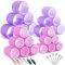 Yolistar 36 Bigodini Autoadesivi Set,Bigodini Per Capelli Lunghi,4 Misure (64mm/44mm/36mm/25mm) Hair Rollers con 12 Pezzi Fermagli,Bigodini Non Riscaldati per Capelli Lunghi Medi e Corti（Rosa e viola）