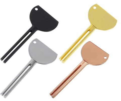 4-Piece Toothpaste Tube Squeezer, Metal Tube Squeezer, Simple Solid Color Squeezer, Convenient Tube Squeezer Tool, Multi-Functional Tube Squeezer