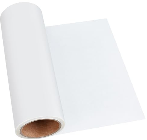 BENECREAT Película adhesiva para planchar de 18 m, parche de TPU de doble cara, color blanco, 300 mm de ancho, parche termofusible para tela, rollo adhesivo, acolchado, costura y manualidades