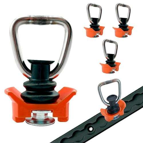 4 Pezzi di Raccordo Singolo per Binari Airline in Alluminio Raccordo, Singolo Per Binari Aerei, 1000 Dan Ccessorio Ideale Per Fissaggio E Trasporto, Arancione