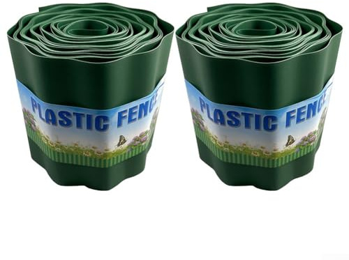 Lot de 2 bordures de jardin flexibles en plastique pour allées et parterres de fleurs