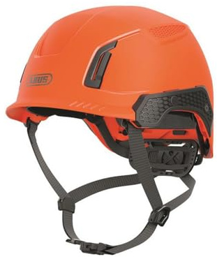 ABUS Industrieschutzhelm Spector-E - elektrisch isolierender Bauhelm nach EN 397 und EN 50365 - auch geeignet für Arbeiten an Niederspannungsanlagen - kompatibel mit Zubehör - orange