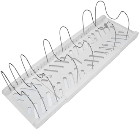 Potes y Sartenes Organizador Expandible Rejilla de Cocina Ajustable para Cocina (WHITE)