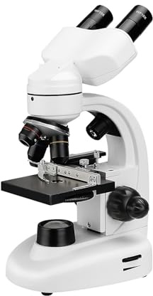 Biologisches Mikroskop 40X-1600X Binokulares optisches Elektronen-Binokularmikroskop for den Schulanfangsleitfaden,Präziser Fokus