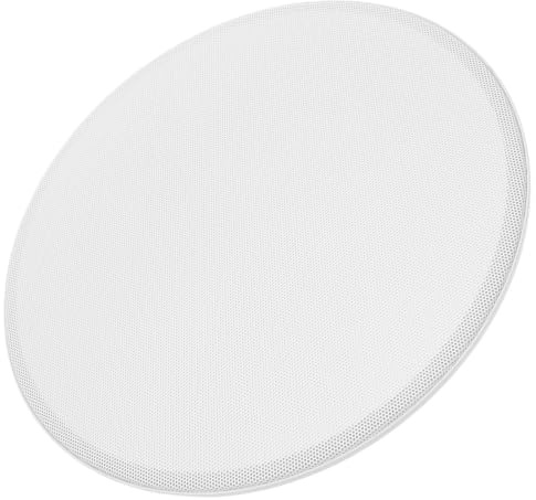 LIGHTAOTAO Universal 6.5 Inch White Metal Speaker Grill Mesh Cover with Flush Mount Installation and Robust Protection for Ceiling Speakers in Rv and Living Spaces