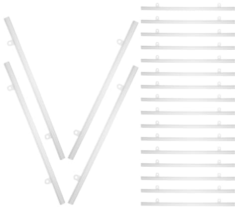 IDEANATEGRATE 20 Pièces Barre sans Renforcés et Suspendre Œillets Pvc Transparent Montage Dommage pour Affiches Panneaux Plafond Galeries et Salles de Classe
