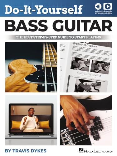 Do-It-Yourself Bass Guitar | Step-by-Step Beginner Guide with Online Audio and Video | Learn Bass Fundamentals, Tablature, Chords, Scales and Techniques | Hal Leonard Instructional Book