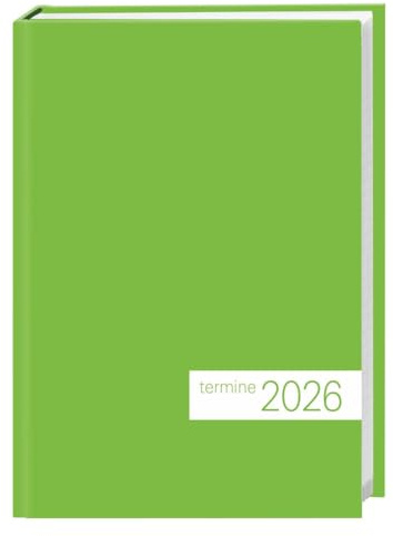 times&more Grün Kalenderbuch 2026: Bunter Terminkalender mit flexiblem Umschlag. Handlicher Wochenplaner. Taschenkalender zum Planen von Terminen.